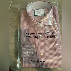 Charles Tyrwhitt stripe dress shirt - Dark Red
